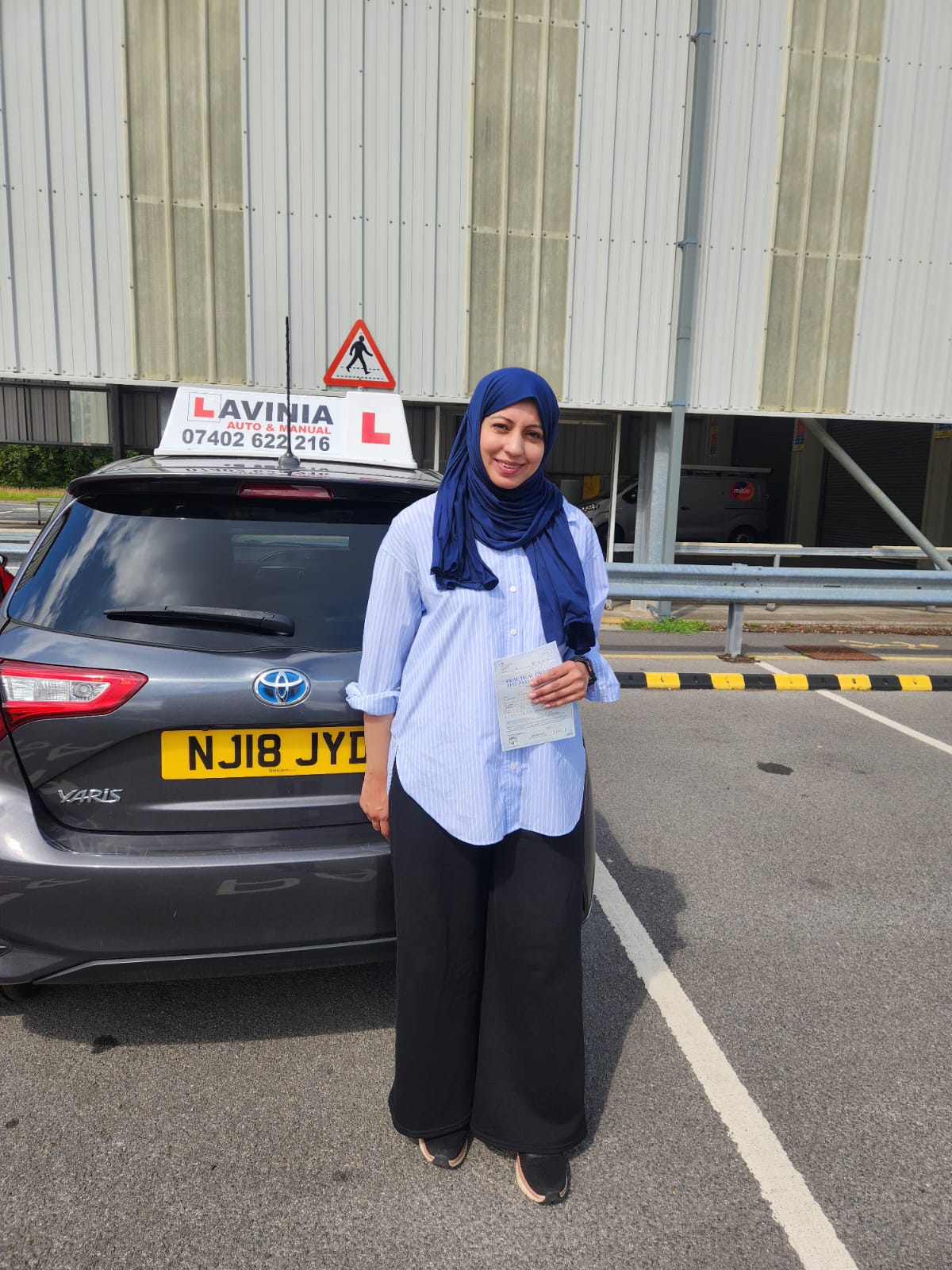 Happy student SC25 43 who passed driving test Newcastle